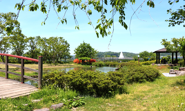 山形県 寒河江市 道の駅さがえ チェリーランド 二の堰親水公園